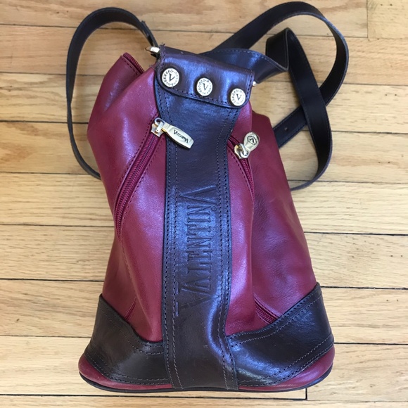 Maroon/Brown Valentina Crossbody Shoulder Purse - Picture 5 of 6